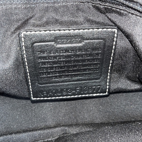 Coach F13977 Signature Domed Jacquard Shoulder Khaki Canvas Satchel - Picture 7 of 13